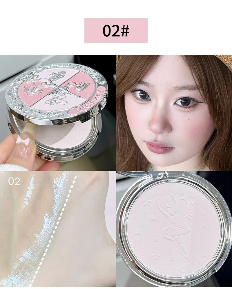 Matte Three-Color Pressed Setting Powder for Oil Control - 23