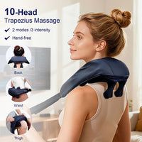 10-Head Cordless Deep Tissue Neck and Trapezius Massager