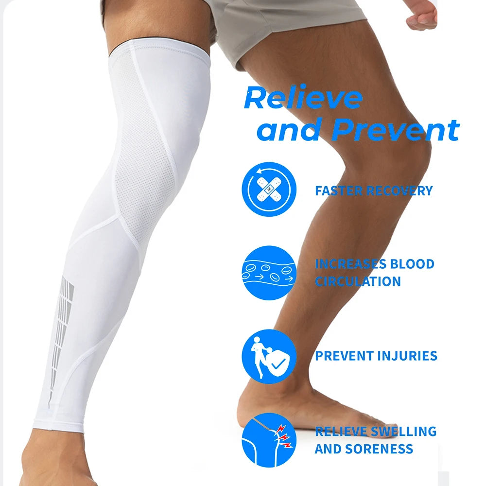 Full Leg Compression Sleeves for Sports and Recovery - 12