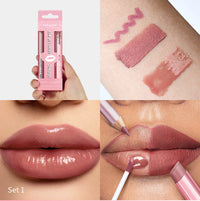 3-Piece Waterproof Matte Lip Makeup Set for Travel