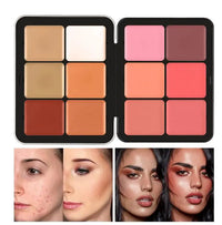 12-Color Creamy Blush and Contour Palette