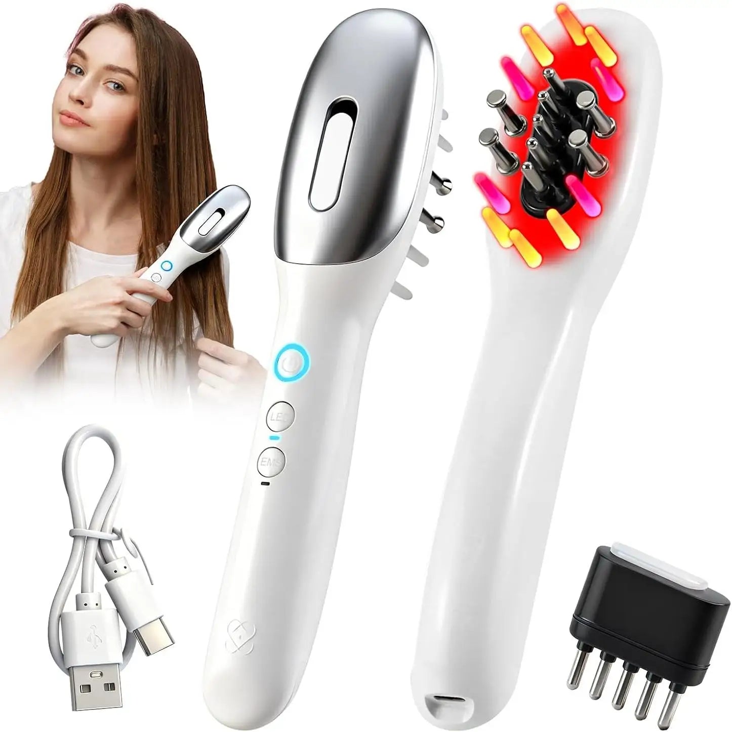 Electric Scalp Massager and Hair Growth Oil Applicator - 1