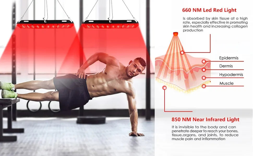 Dual Head Red Light Therapy Lamp for Pain Relief and Skin Care - 8