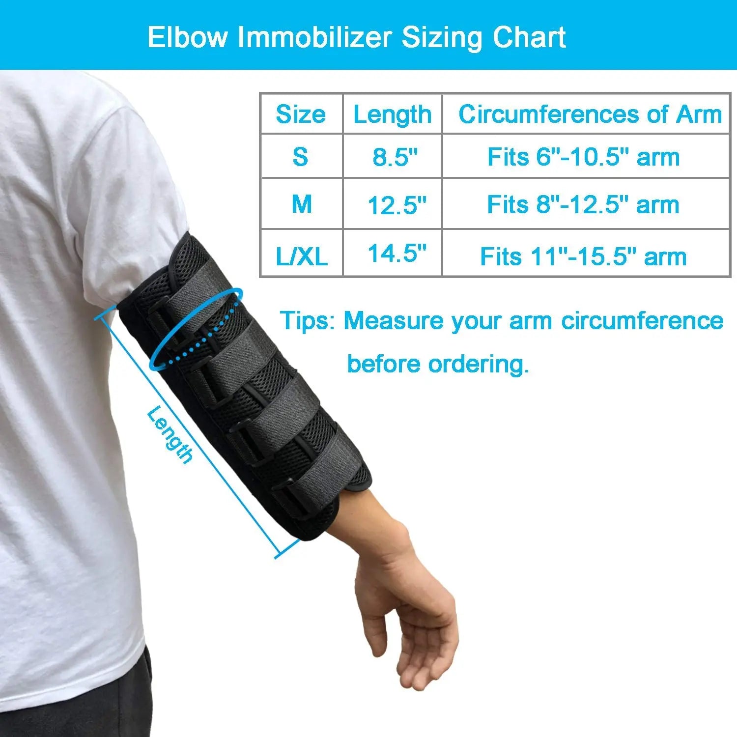 Adjustable Elbow Immobilizer Splint for Pain Relief and Recovery - 3