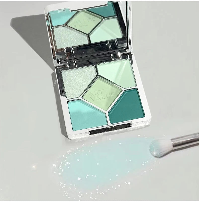 5-Color Shimmer and Matte Eyeshadow Palette - 14