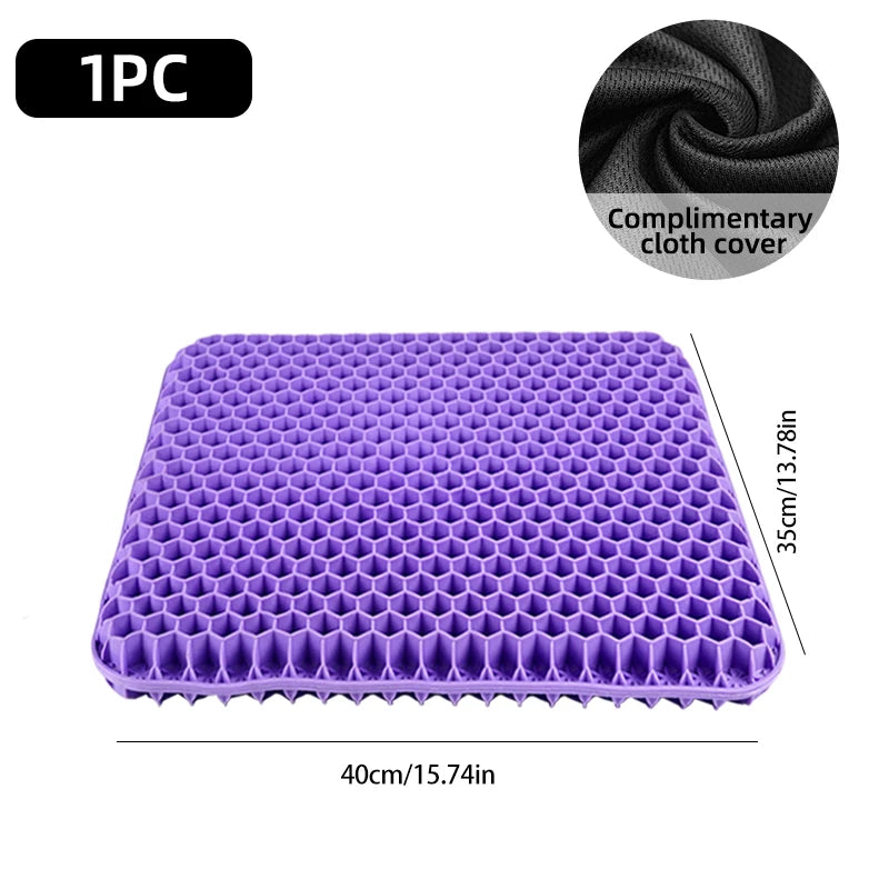 Breathable Honeycomb Gel Seat Cushion for Pain Relief - 21