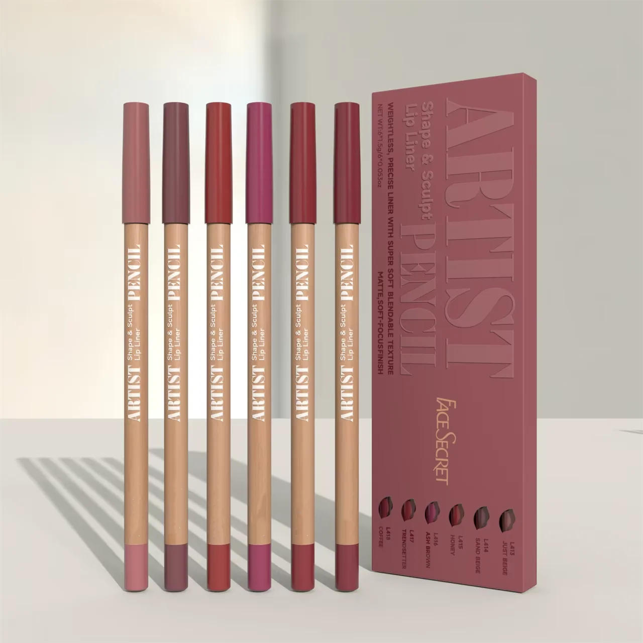 Matte Shape and Sculpt Lip Liner Pencil Set - 1
