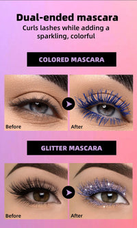 2-in-1 Glitter and Colored Mascara for Bold Eyelashes
