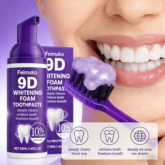 Purple Teeth Whitening Mousse Foam for Deep Stain Removal