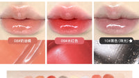10-Color Jelly Lip Gloss Palette with Bow Design