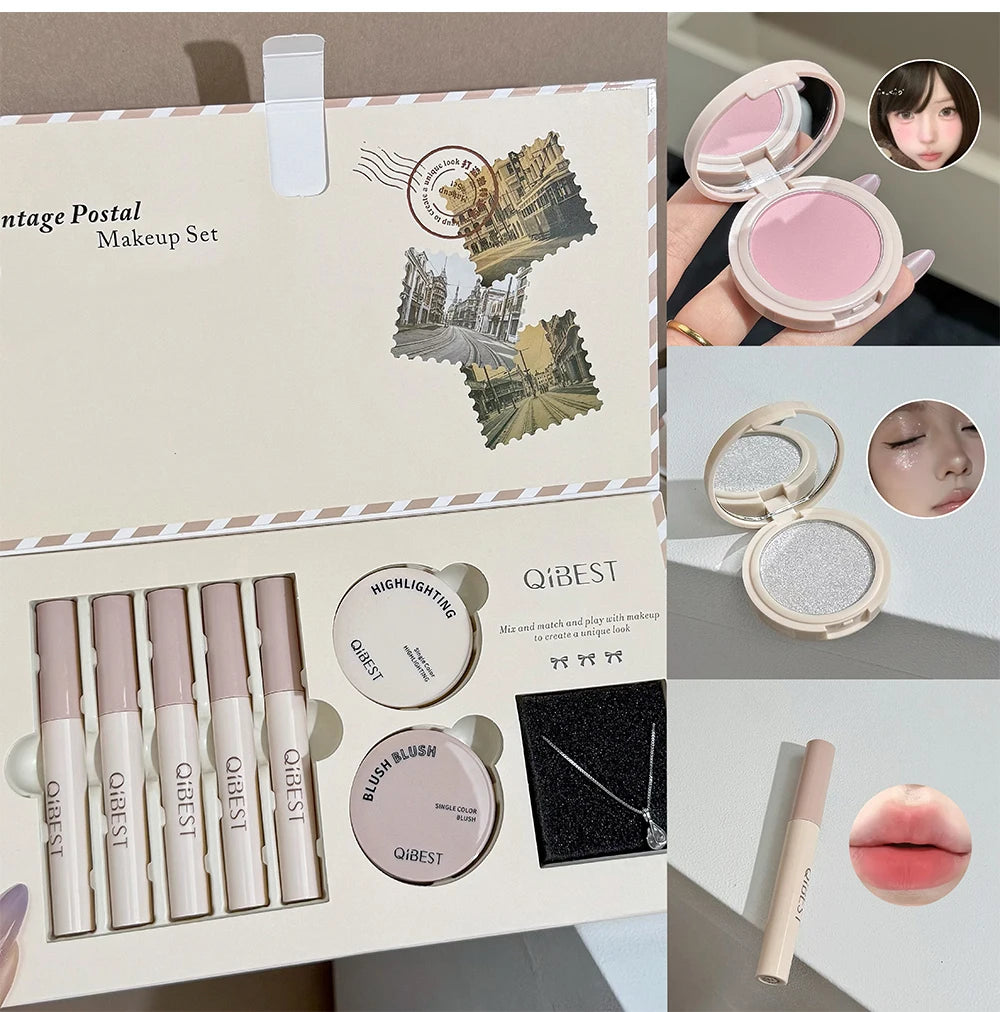 8-Piece Vintage Style Makeup and Jewelry Gift Set - 20