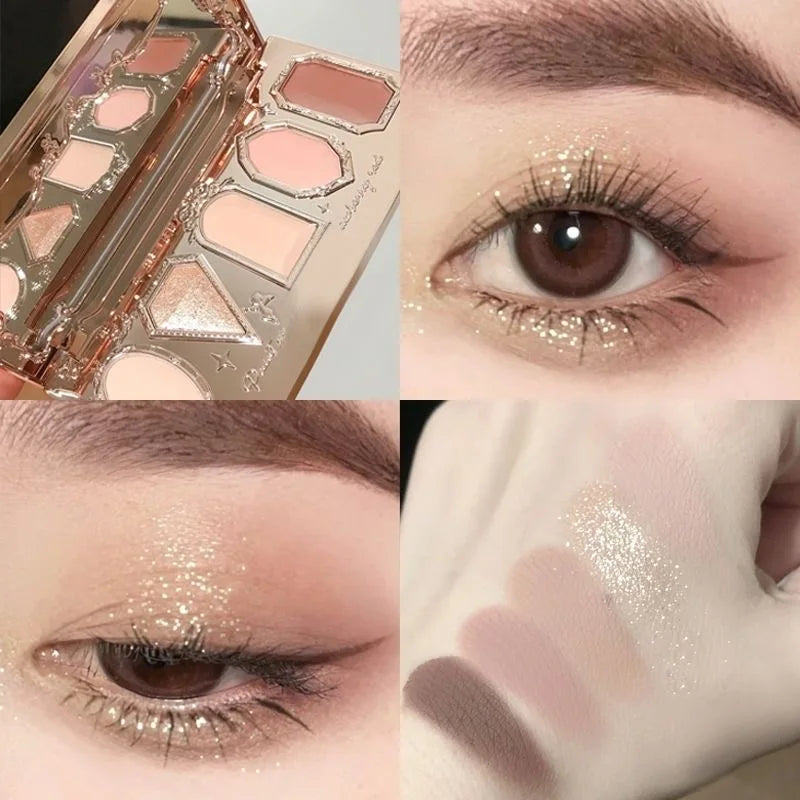 5-Color Shimmer and Matte Eyeshadow Palette - 3
