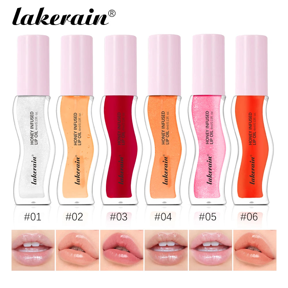 Honey Infused Hydrating Lip Oil for Glossy Nourished Lips