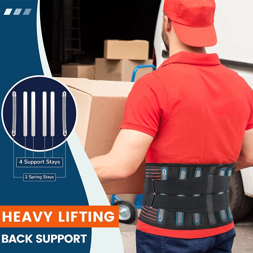 Adjustable Lumbar Support Belt for Lower Back Pain Relief - 12