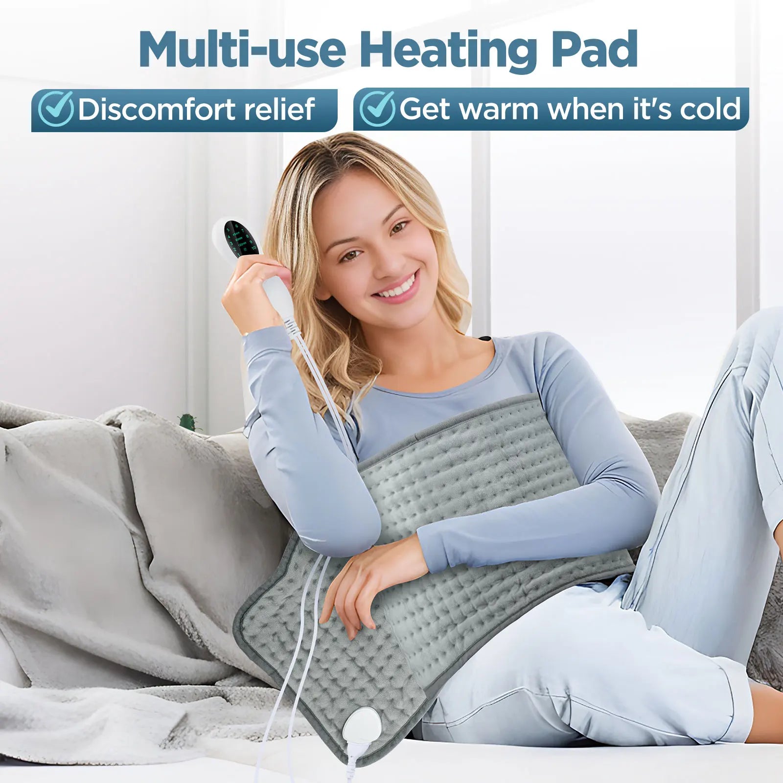 Electric Heating Pad for Back Pain and Muscle Relief - 10