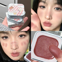 Matte Cream Cheek Blusher Palette for Natural Glow