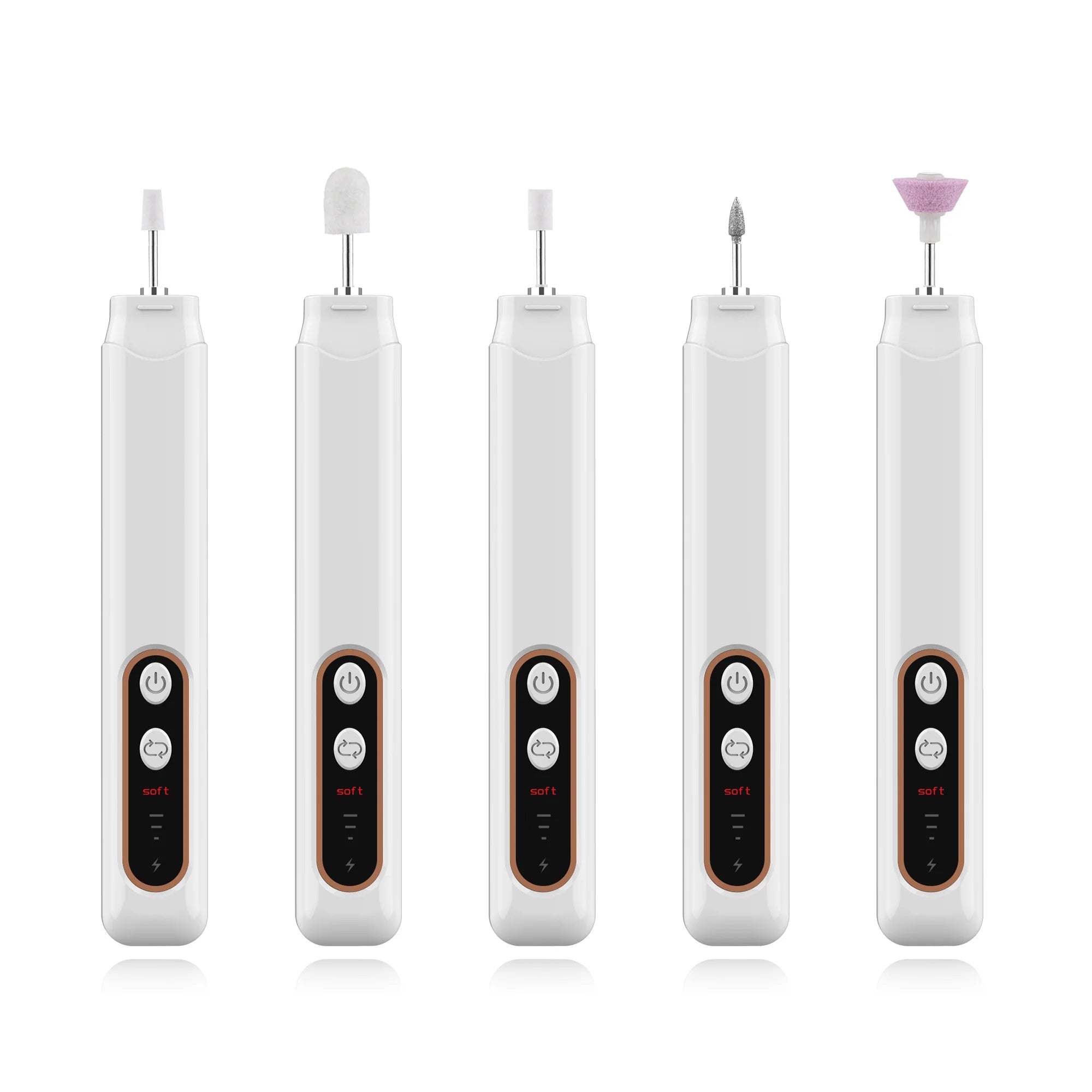 Electric Cordless Nail Drill and Manicure Pedicure File Set - 6