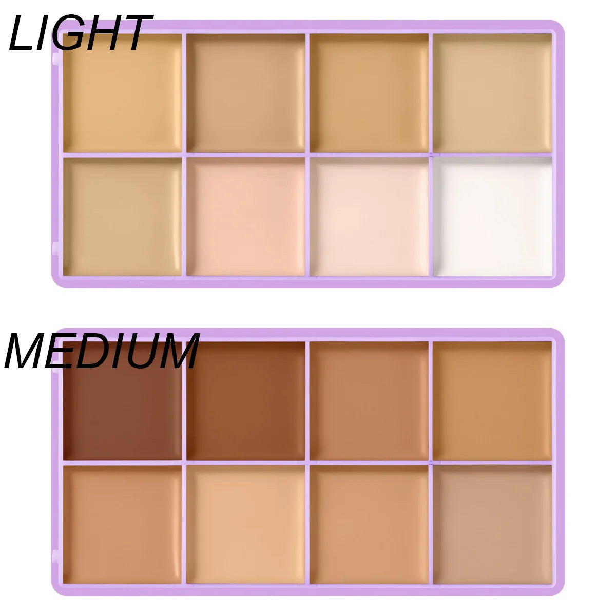 8-Shade Waterproof Full Coverage Cream Concealer Palette - 20