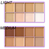 8-Shade Waterproof Full Coverage Cream Concealer Palette