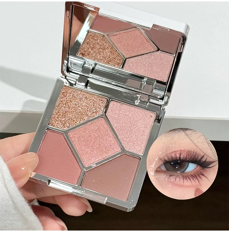 5-Color Shimmer and Matte Eyeshadow Palette - 9