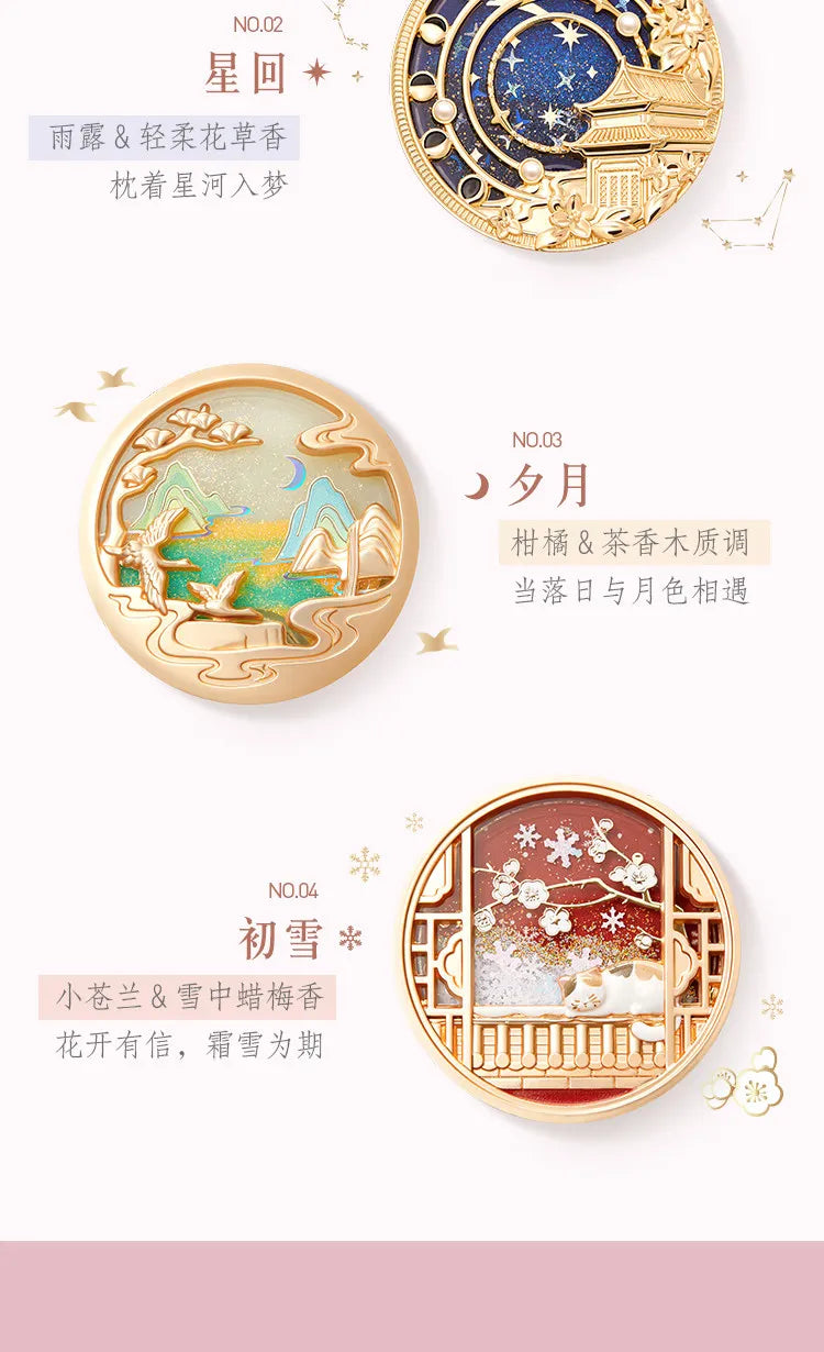 Portable Solid Perfume Balm in Elegant Decorative Tin - 7