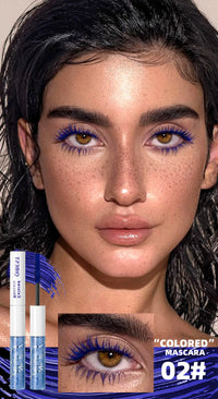 2-in-1 Glitter and Colored Waterproof Mascara