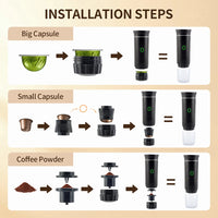 Portable 3-in-1 Wireless Espresso Coffee Maker