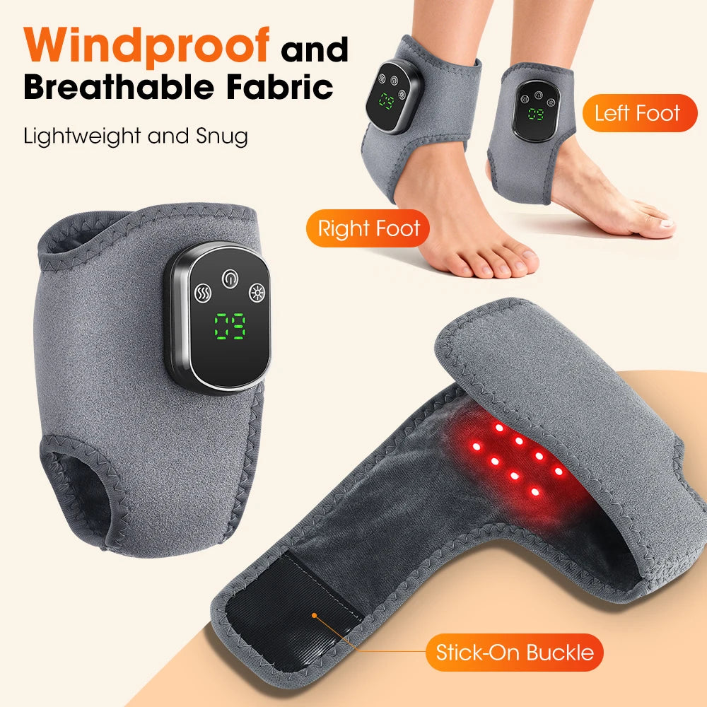 Wireless Heated Ankle Massage Brace for Joint Pain Relief - 5