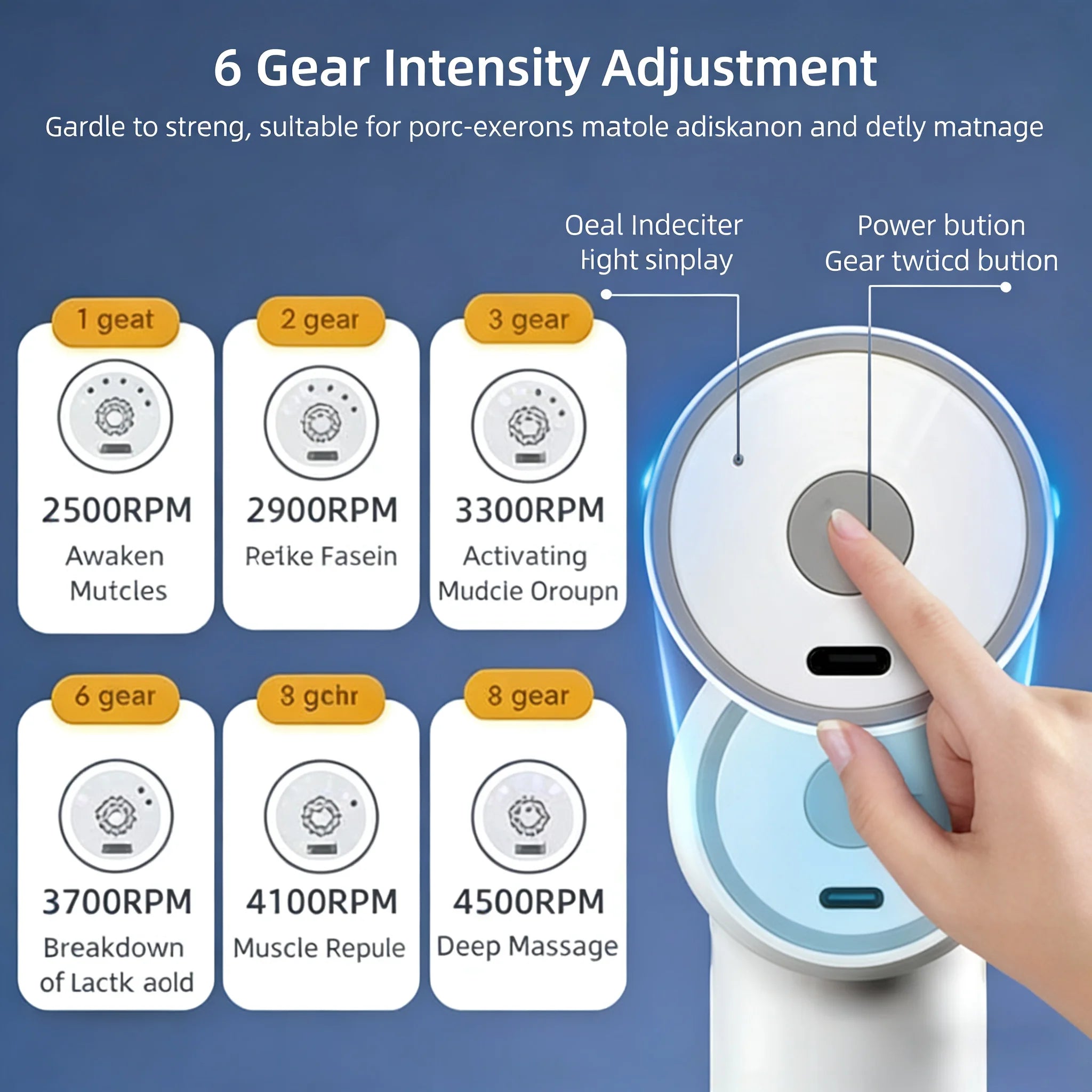 Portable Deep Tissue Percussion Massage Gun - 8