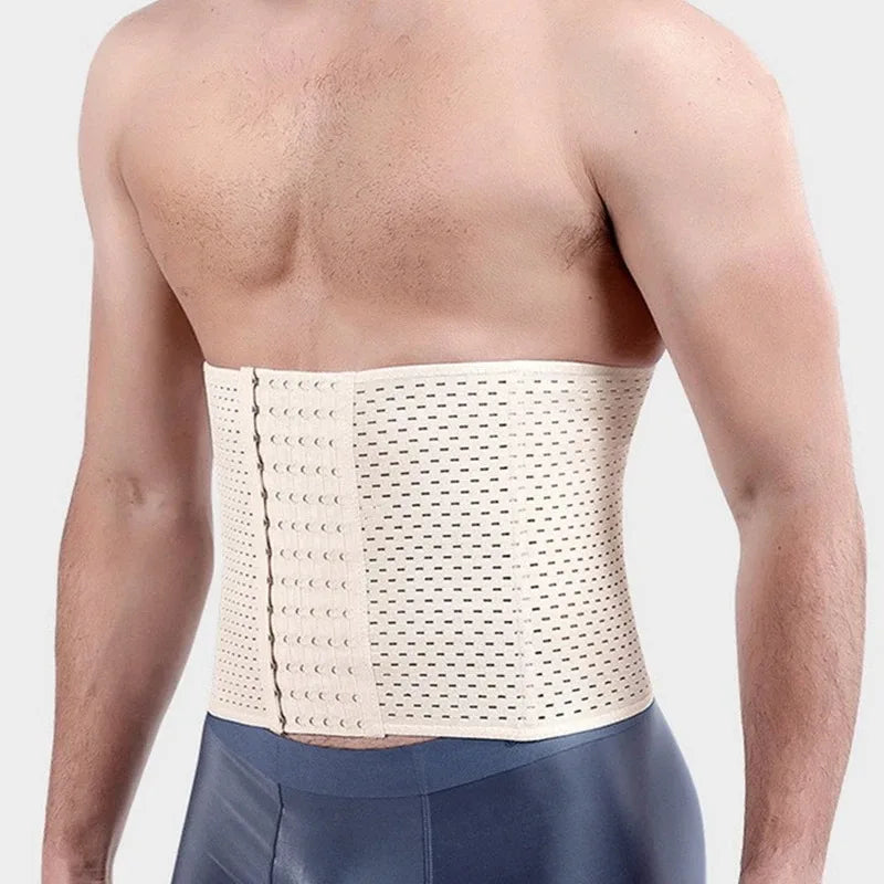 Men's Adjustable Abdominal Compression Waist Trainer Belt - 4