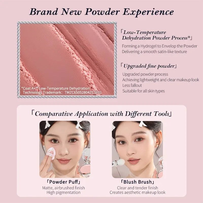 Embossed Matte Pressed Powder Blush for Natural Radiant Glow - 3