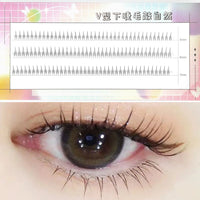 V-Shape Natural Lower Eyelash Clusters for Manga Eye Look