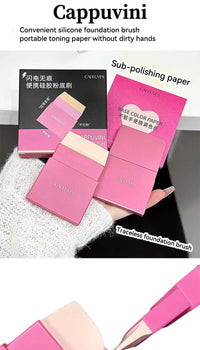 Portable Silicone Foundation Brush and Color Palette Set
