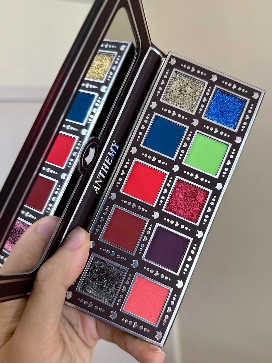 10-Color Waterproof Shimmer Eyeshadow Palette - 15