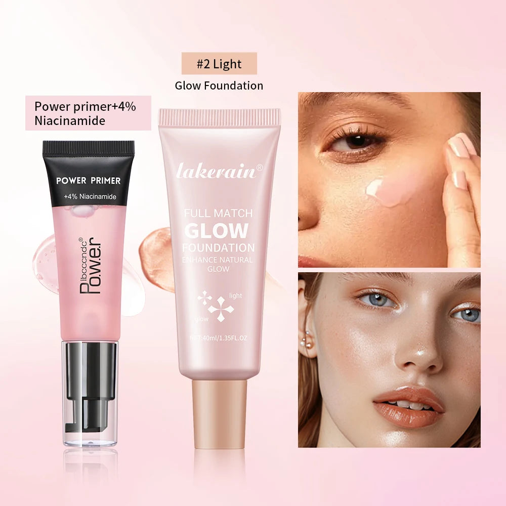 Hydrating Makeup Primer and Glow Foundation Set - 1