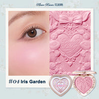 Embossed Heart Matte Blush Powder for Natural Glow