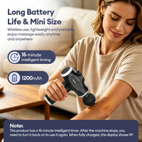 Portable Deep Tissue Percussive Massage Gun with 10 Attachments