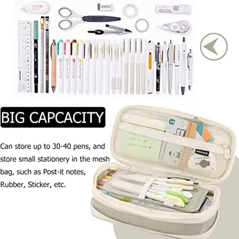 Large Capacity Double Layer Kawaii Pencil Case for Students - 9