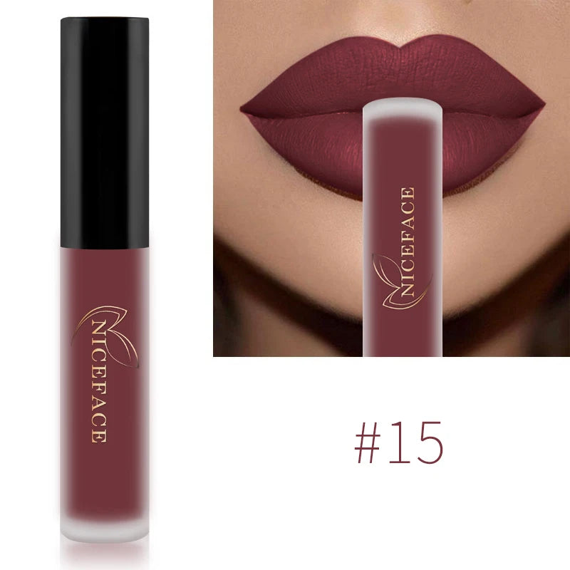 Long-Lasting Velvet Matte Liquid Lipstick - 28