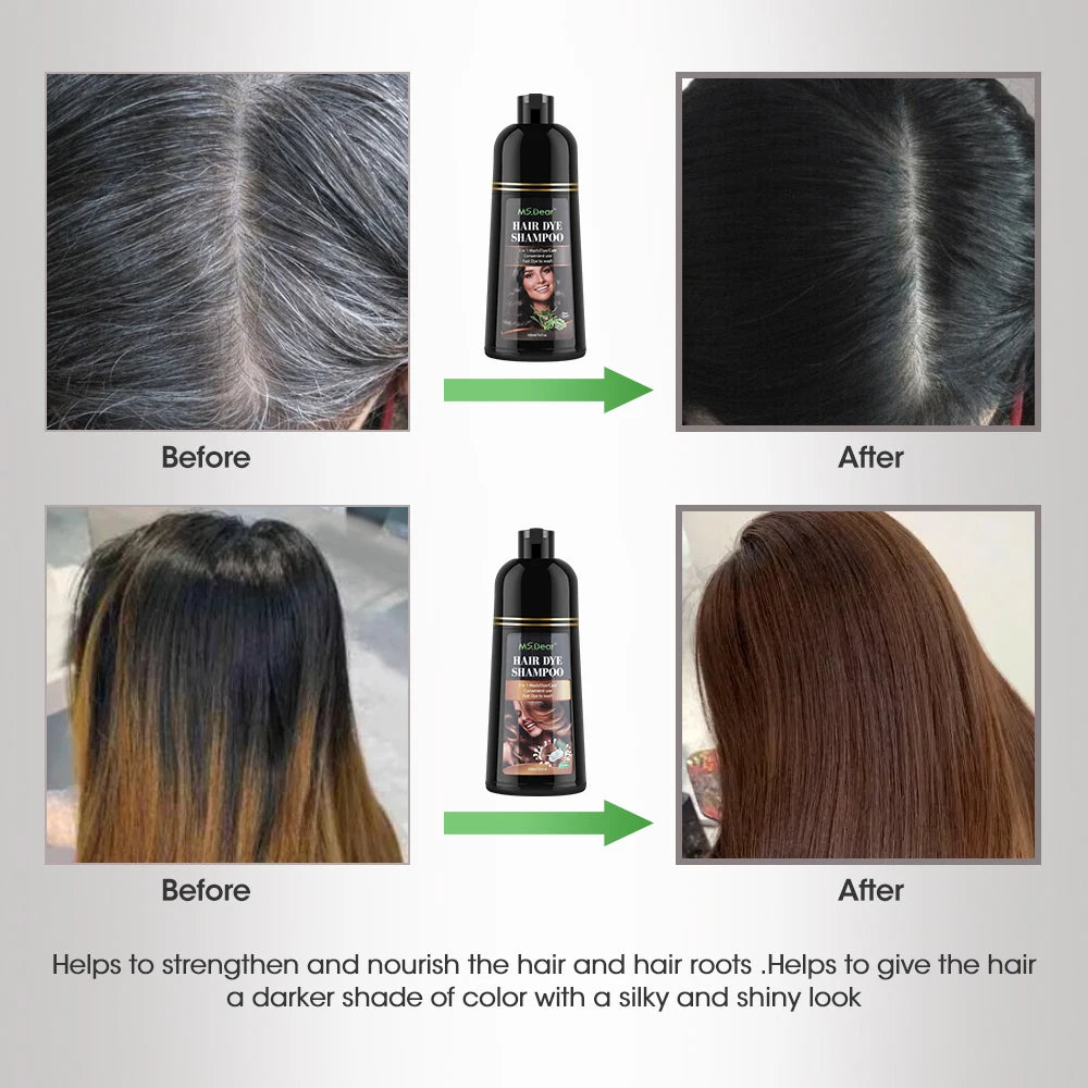 Instant Herbal Hair Color Dye Shampoo - 5