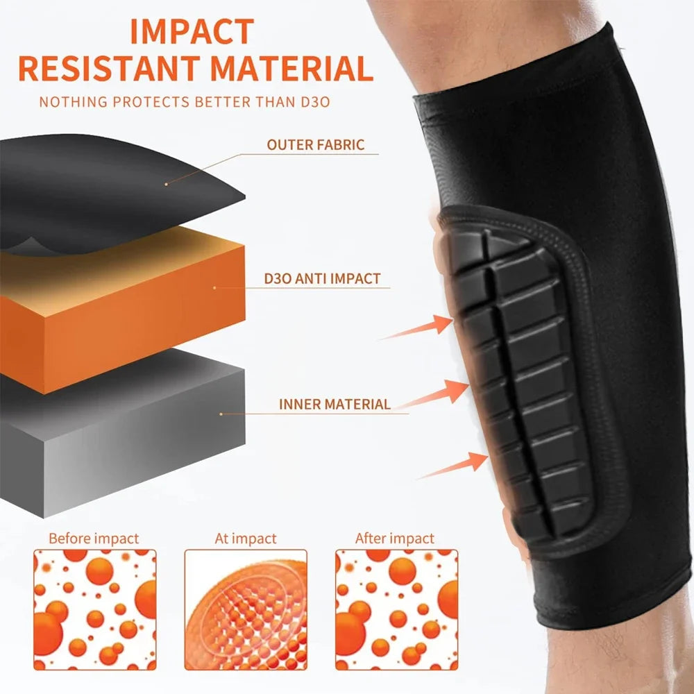 Impact-Resistant Shin Guard Sleeves for Sports - 13