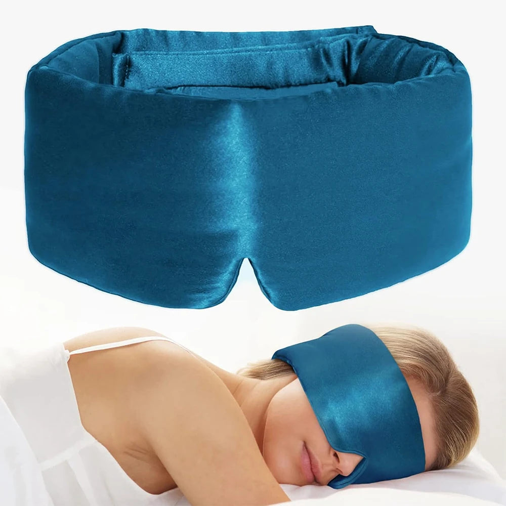 Silk Sleep Mask with Adjustable Strap for Deep Relaxation - 14
