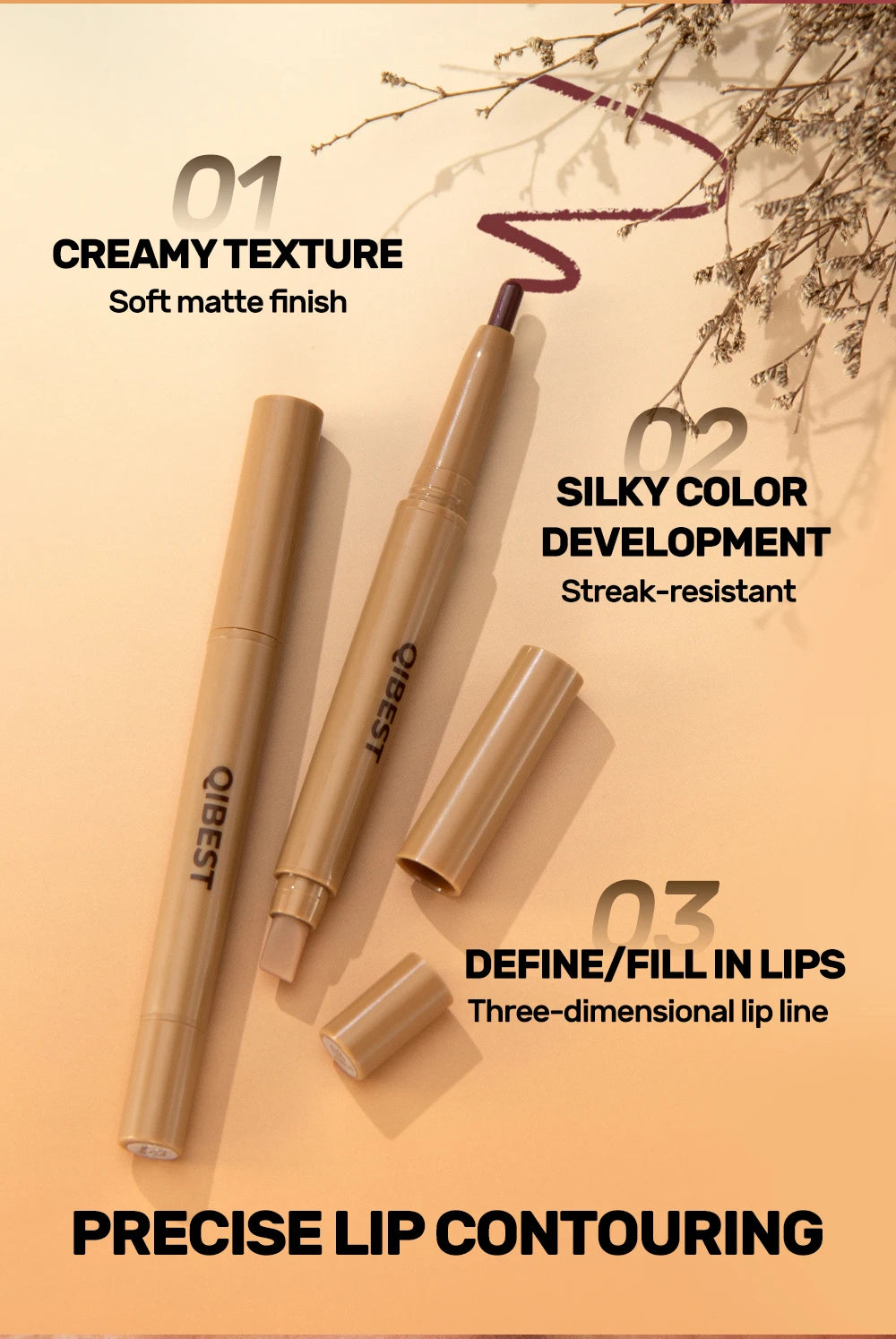 2-in-1 Matte Lip Liner and Precision Blending Brush - 13
