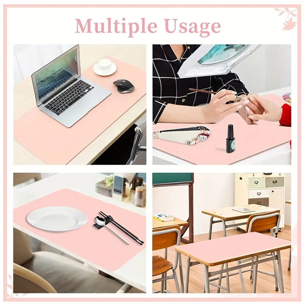 Foldable Waterproof Manicure Desk Mat and Hand Rest - 9