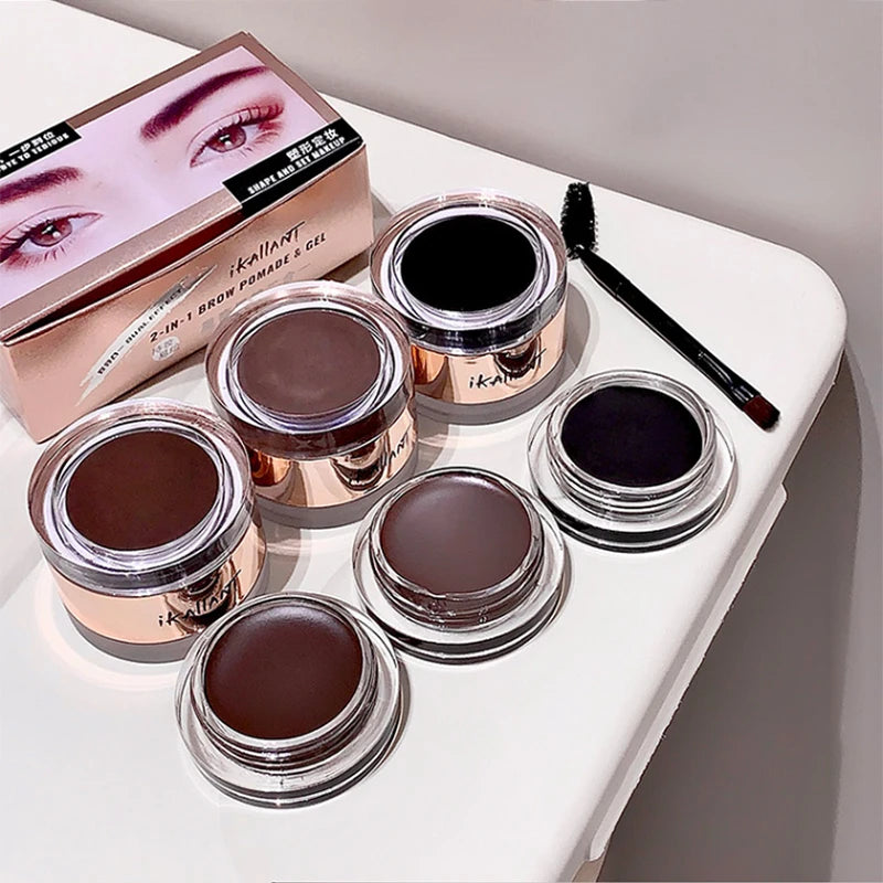 2-in-1 Eyebrow Cream and Gel Set for Defined Brows - 4