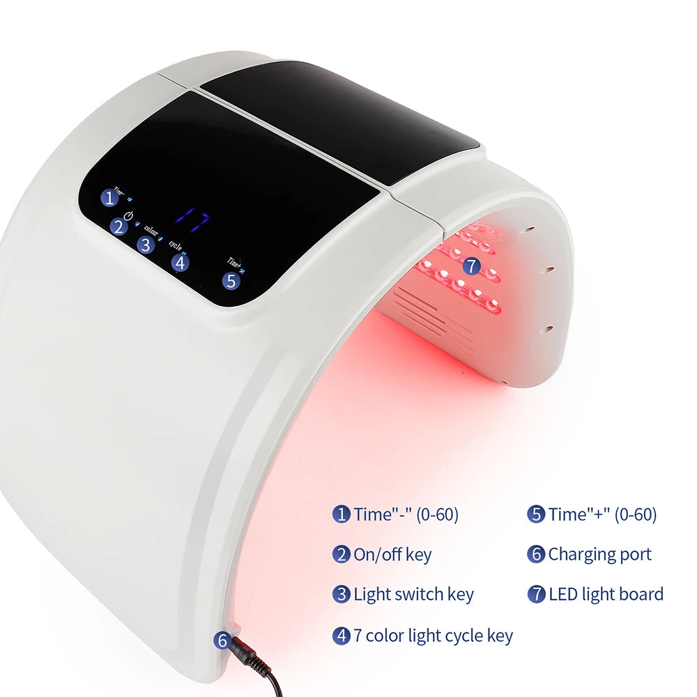 7-Color LED Photon Light Therapy Facial Rejuvenation Machine - 4
