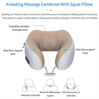 Portable Heated U-Shaped Neck Massage Pillow