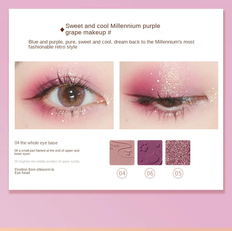 9-Color Waterproof Eyeshadow Palette for Professional Looks - 18