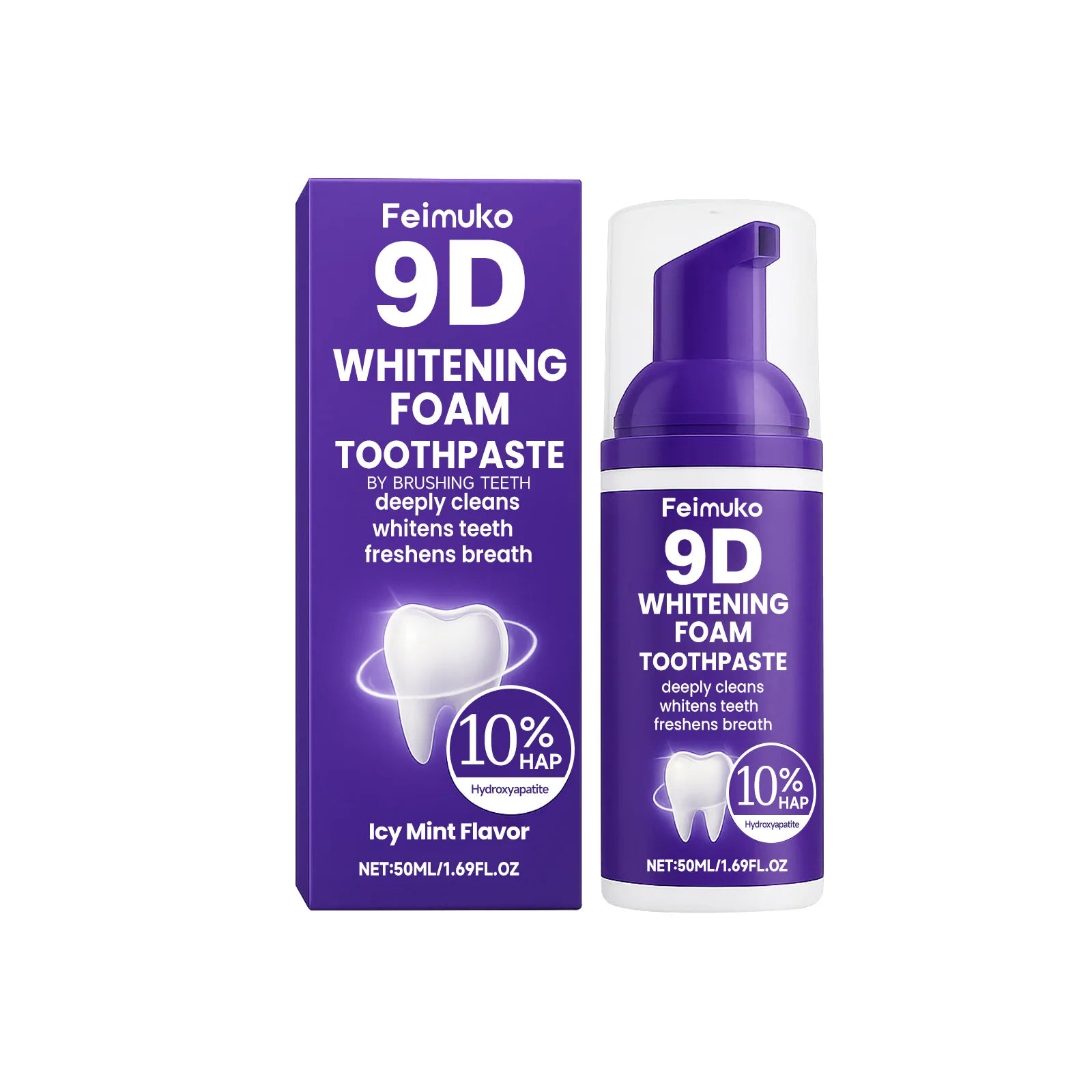 Purple Teeth Whitening Mousse Foam for Deep Stain Removal - 12