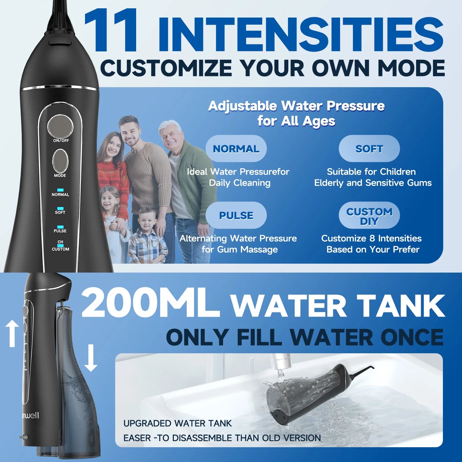Portable Cordless Water Flosser for Deep Teeth & Gum Cleaning - 3
